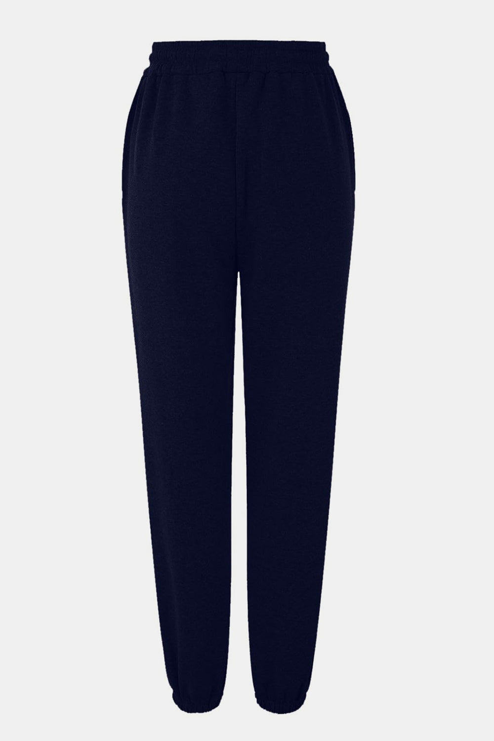 Elastic Waist Joggers with Pockets-TOPS / DRESSES-[Adult]-[Female]-Navy-S-2022 Online Blue Zone Planet