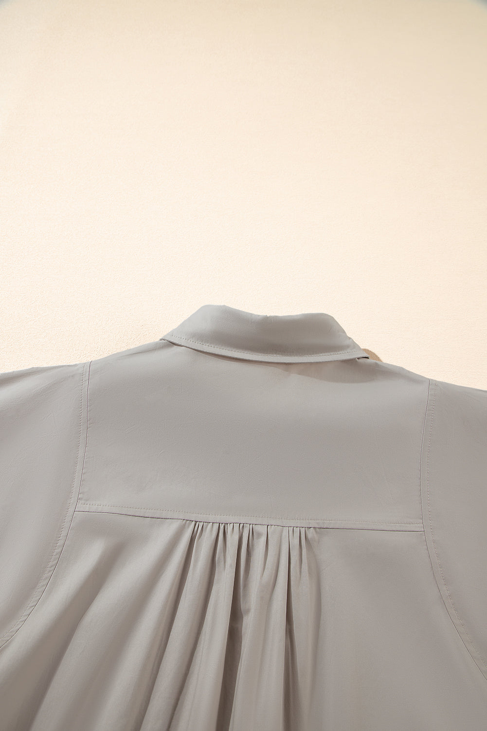 Blue Zone Planet | High Solid Color Balloon Sleeve Side Slits Loose Fit Shirt-Tops/Blouses & Shirts-[Adult]-[Female]-2022 Online Blue Zone Planet