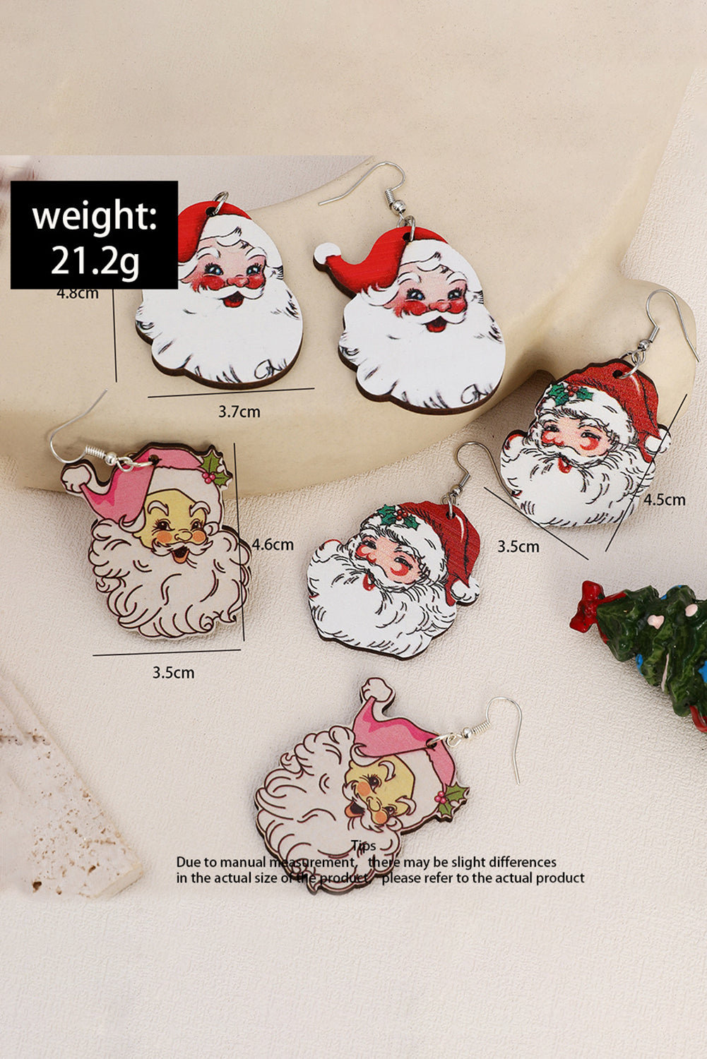 White 3 Pairs Christmas Santa Clause Pendant Hook Earrings-Accessories/Jewelry-[Adult]-[Female]-2022 Online Blue Zone Planet