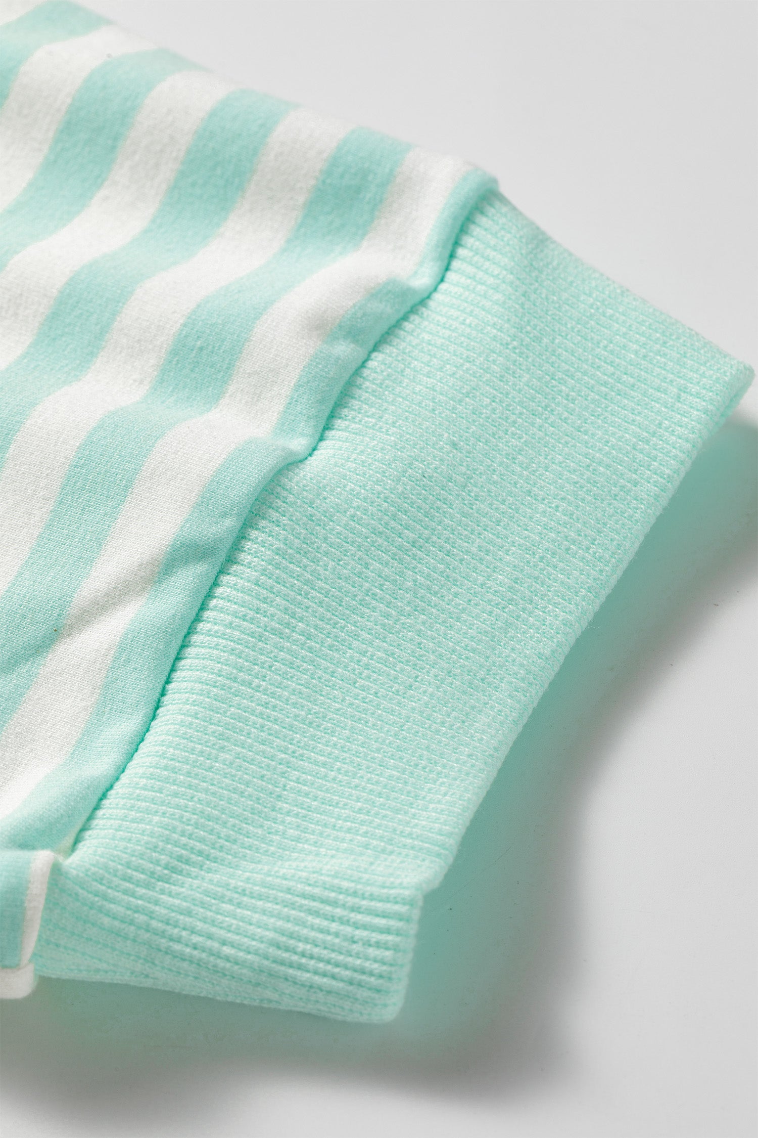 Green Stripe Ribbed Color Block Trim Half Sleeve Top Mini Skort 2pcs Outfit-Two Piece Sets/Two Piece Dresses-[Adult]-[Female]-2022 Online Blue Zone Planet