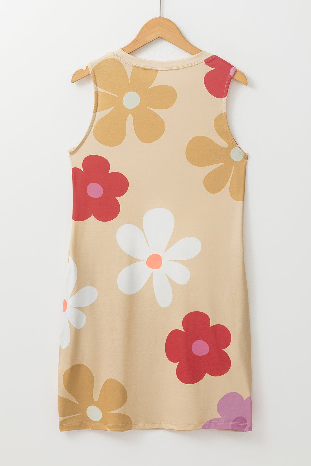 Apricot Daisy Flower Print Tank Dress Blue Zone Planet