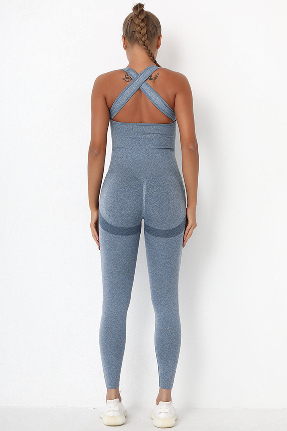 Crisscross Wide Strap Active Jumpsuit-[Adult]-[Female]-2022 Online Blue Zone Planet