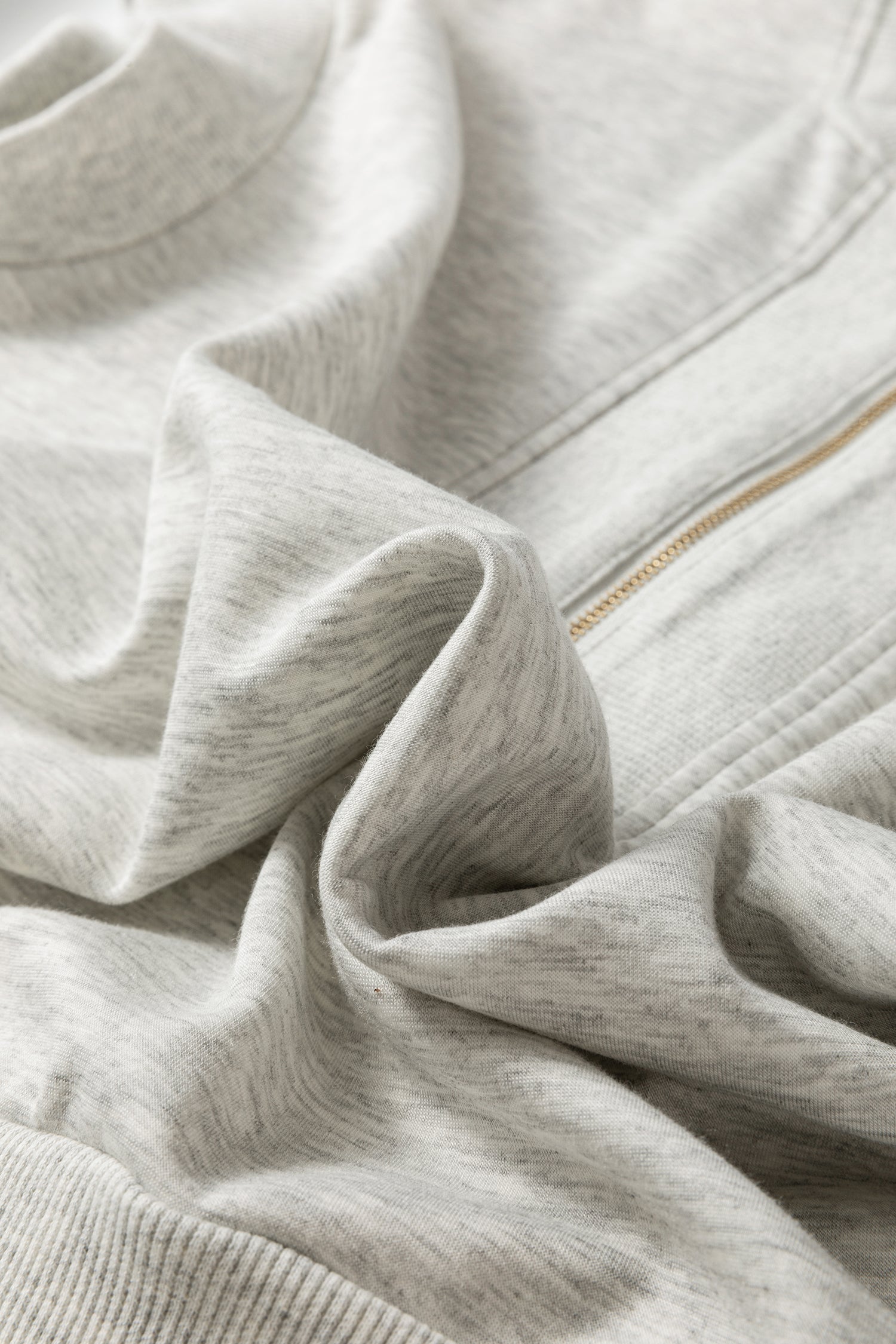 Light Grey Half Zip Polo Tee Casual Pant Set-Two Piece Sets/Pant Sets-[Adult]-[Female]-2022 Online Blue Zone Planet