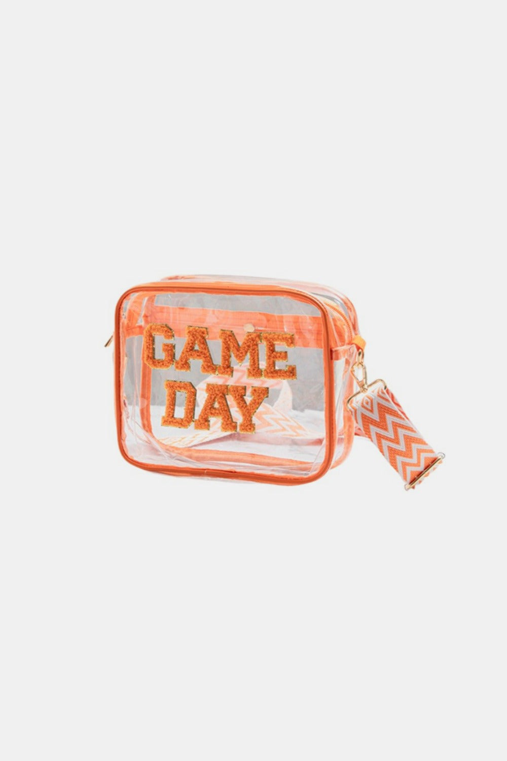 Blue Zone Planet | Zenana GAME DAY Stadium Approved Transparent Crossbody Bag-Handbags-[Adult]-[Female]-Orange-One Size-2022 Online Blue Zone Planet