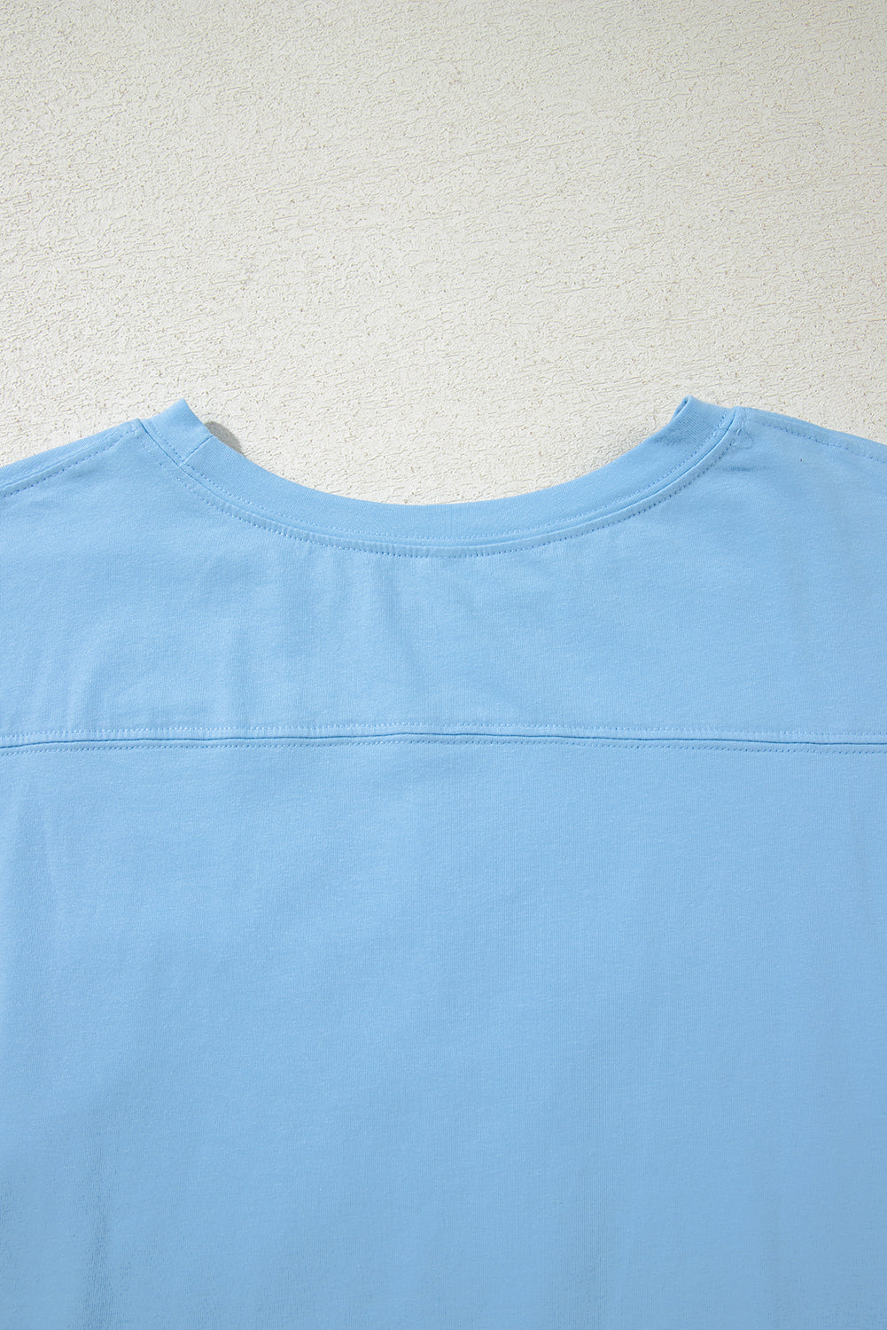 Myosotis Frayed Denim Star Patched Oversize T Shirt-Tops/Tops & Tees-[Adult]-[Female]-2022 Online Blue Zone Planet