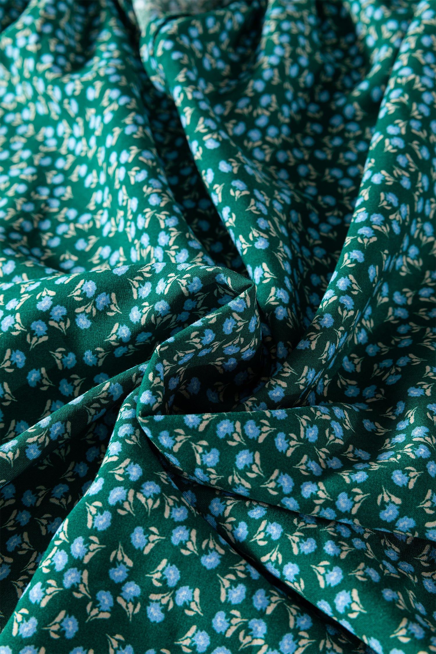 Green Boho Chic Notched V Neck Plus Floral Short Sleeve Top-Plus Size/Plus Size Tops/Plus Size Tops & Tees-[Adult]-[Female]-2022 Online Blue Zone Planet