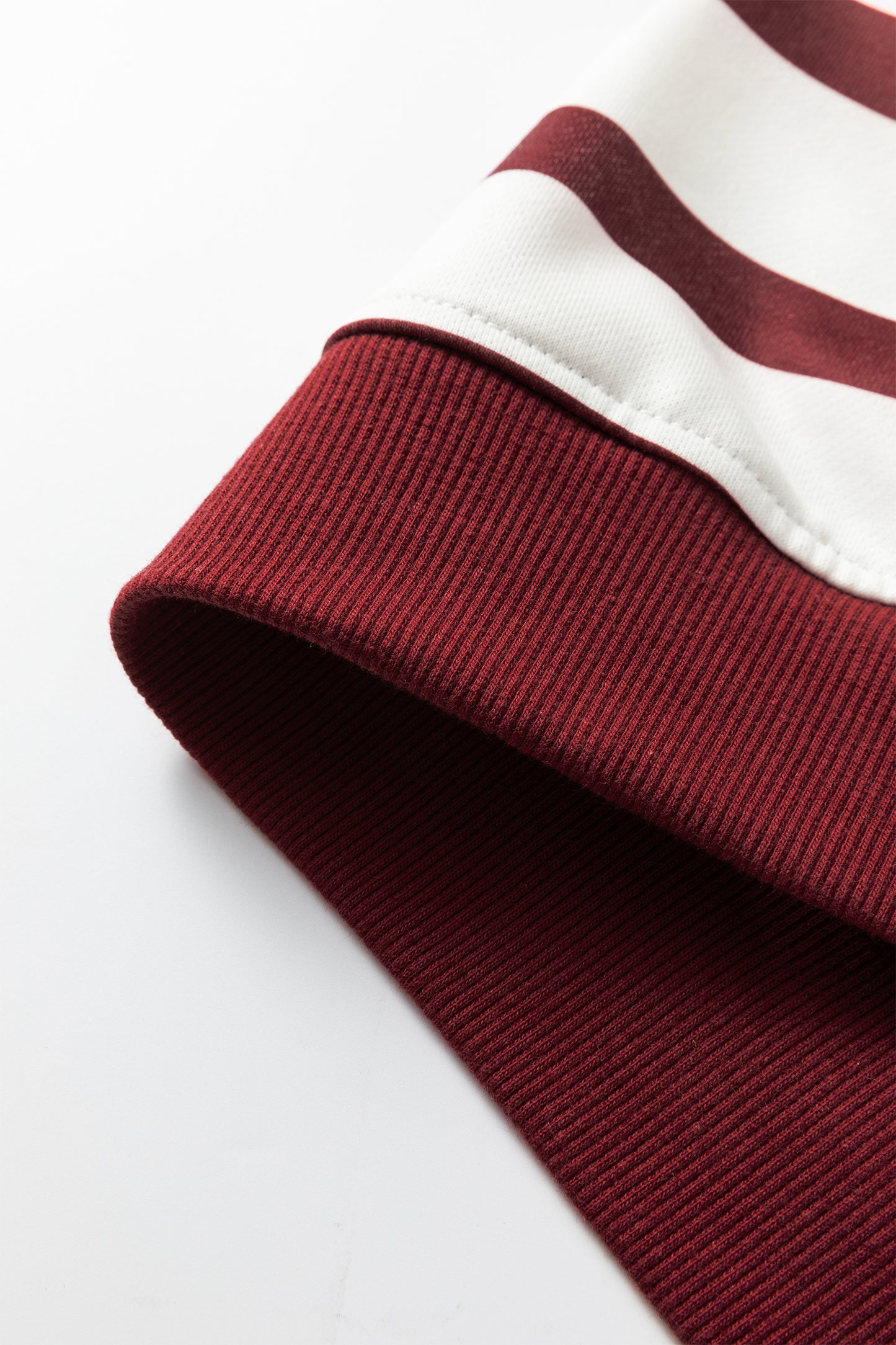 Red Stripe Pullover Hoodie Ribbed Solid Pants 2pcs Set Outfit-Tops / Dresses-[Adult]-[Female]-2022 Online Blue Zone Planet