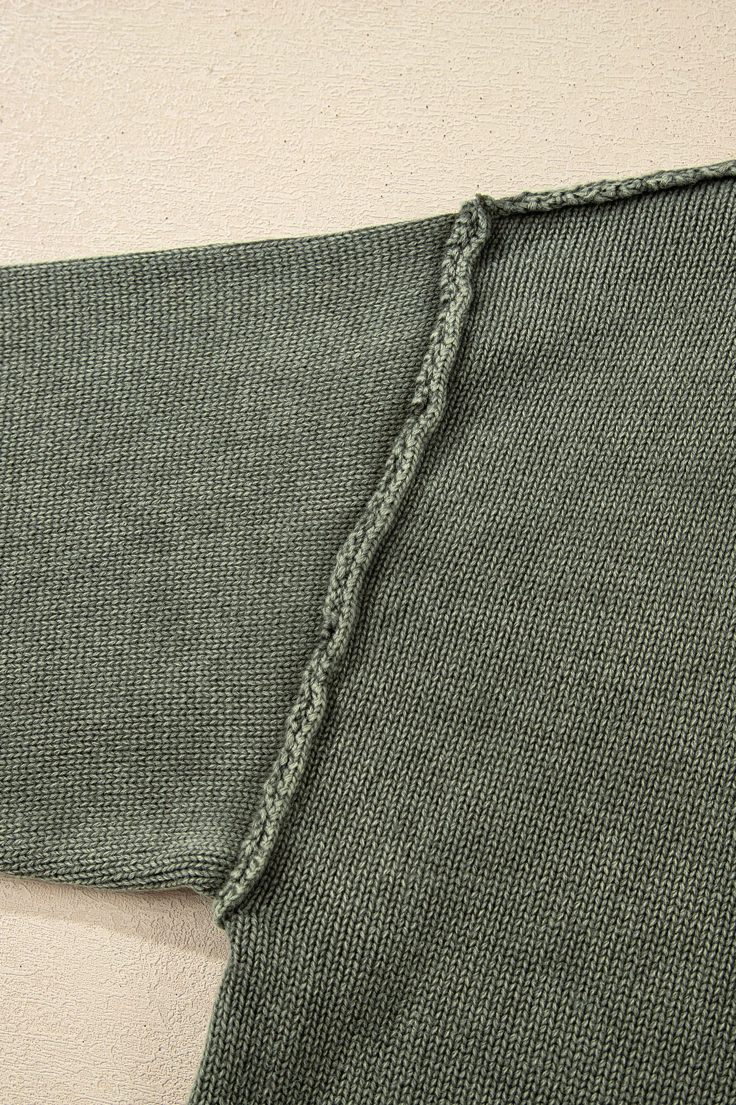 Four Leaf Clover Mineral Wash V Neck Knit Exposed Seam Drop Shoulder Loose Sweater-TOPS / DRESSES-[Adult]-[Female]-2022 Online Blue Zone Planet