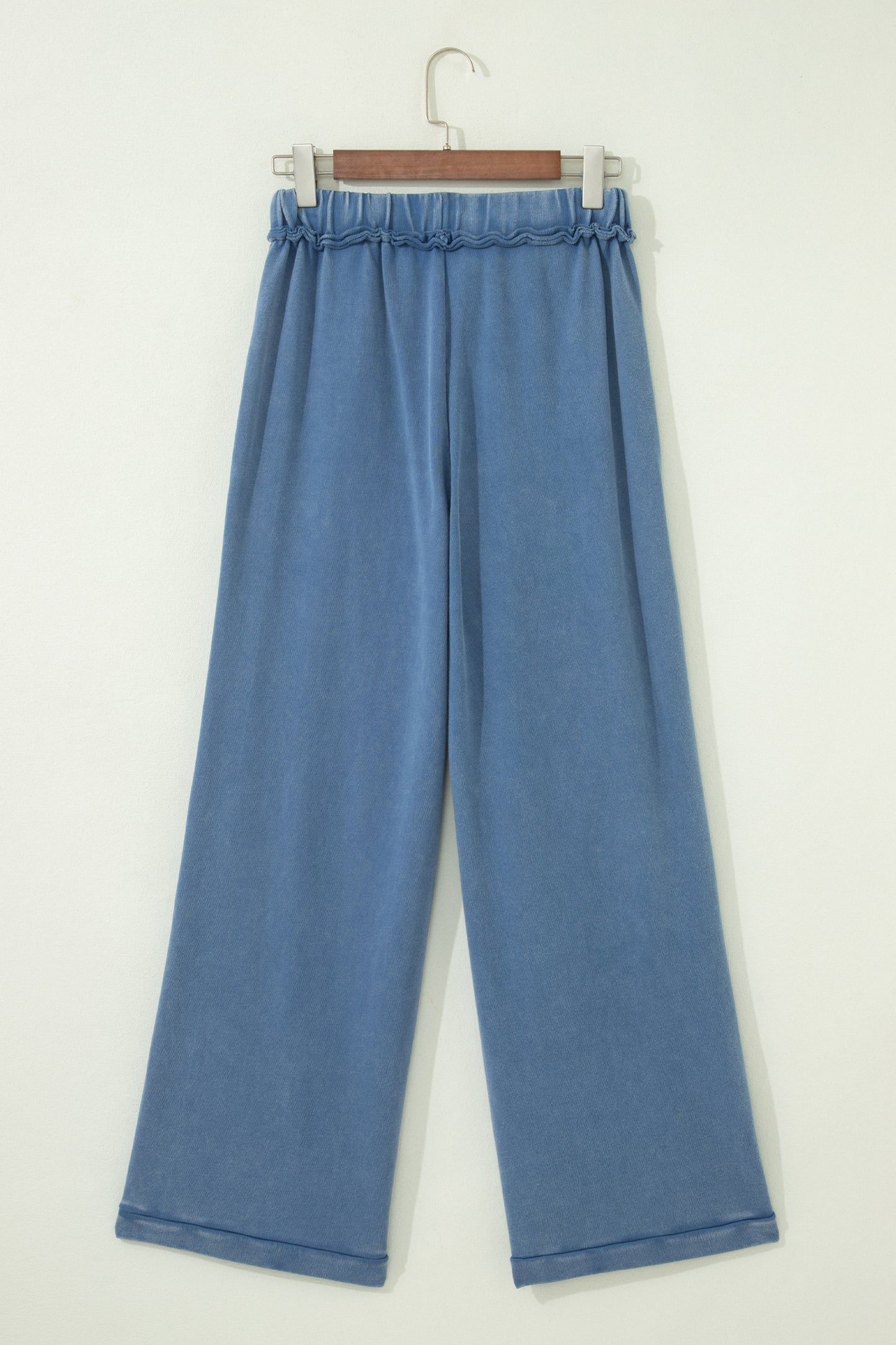 Ashleigh Blue Mineral Wash Drawstring Retro High Waist Wide Leg Western Pants-Bottoms/Pants & Culotte-[Adult]-[Female]-2022 Online Blue Zone Planet