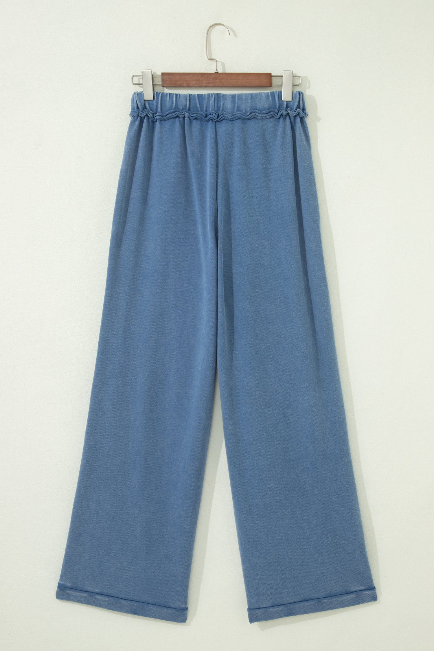 Ashleigh Blue Mineral Wash Drawstring Retro High Waist Wide Leg Western Pants-Bottoms/Pants & Culotte-[Adult]-[Female]-2022 Online Blue Zone Planet