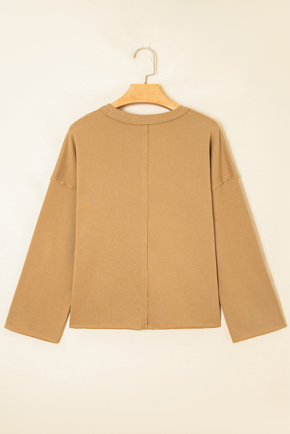 Straw Yellow Plaid Floral Heart Stitched Exposed Seam Mineral Wash Sweatshirt-Sweatshirts & Hoodies-[Adult]-[Female]-2022 Online Blue Zone Planet