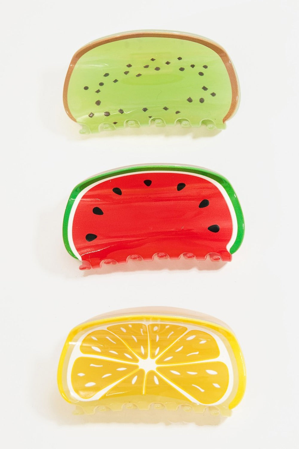 Fame Kiwi Lemon Watermelon Hair Clip Set-HAIR CLIPS-[Adult]-[Female]-Multi-One Size-2022 Online Blue Zone Planet