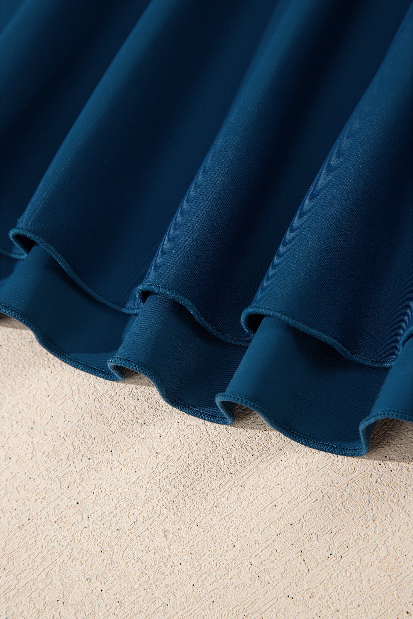 Sail Blue Color Block Patchwork Bow Knot Detail Sleeveless Swim Dress-TOPS / DRESSES-[Adult]-[Female]-2022 Online Blue Zone Planet