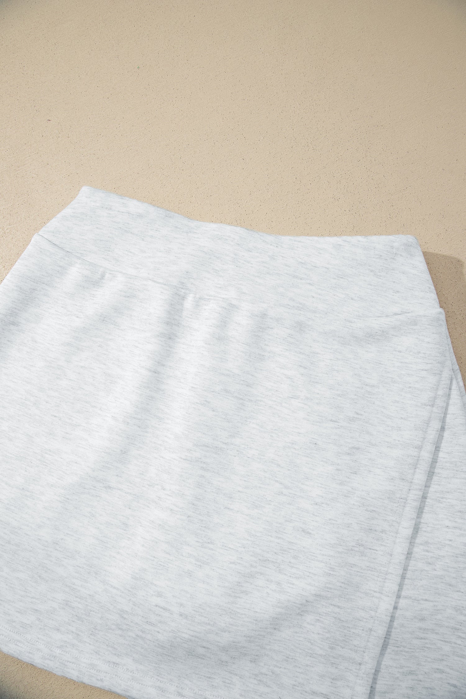 Light Grey Solid Color Sleeveless Zipper Tank and Skort Set-Two Piece Sets/Short Sets-[Adult]-[Female]-2022 Online Blue Zone Planet