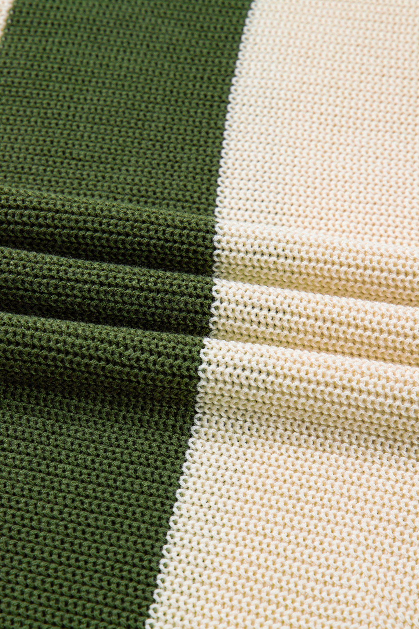 Green Stripe Colorblock Notched Neck Plus Size Sweater-TOPS / DRESSES-[Adult]-[Female]-2022 Online Blue Zone Planet