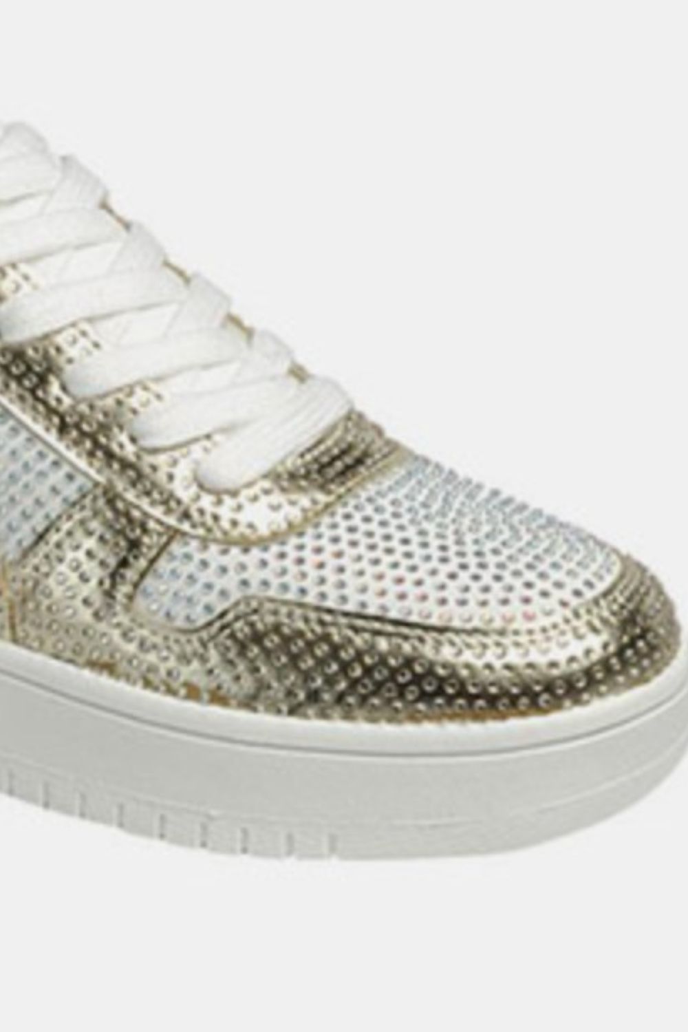 Forever Link Rhinestone Platform Flat Sneakers-SHOES-[Adult]-[Female]-2022 Online Blue Zone Planet