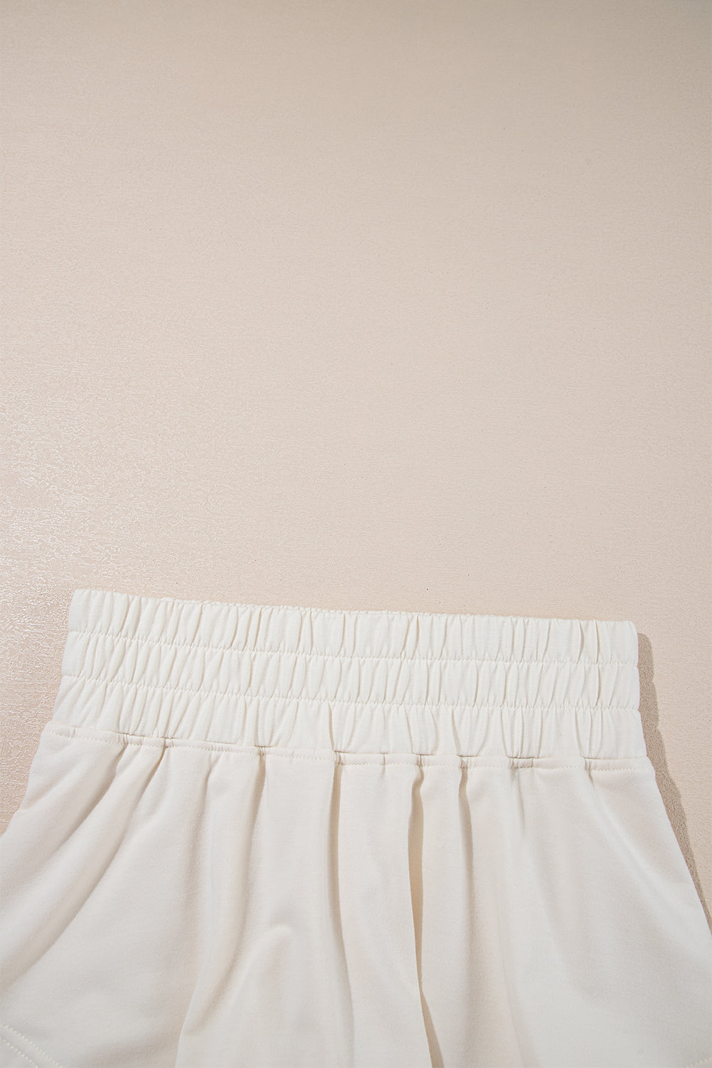 Beige 2Pcs Cropped Tee And Ruffle High Waist Skort Set-Two Piece Sets/Short Sets-[Adult]-[Female]-2022 Online Blue Zone Planet