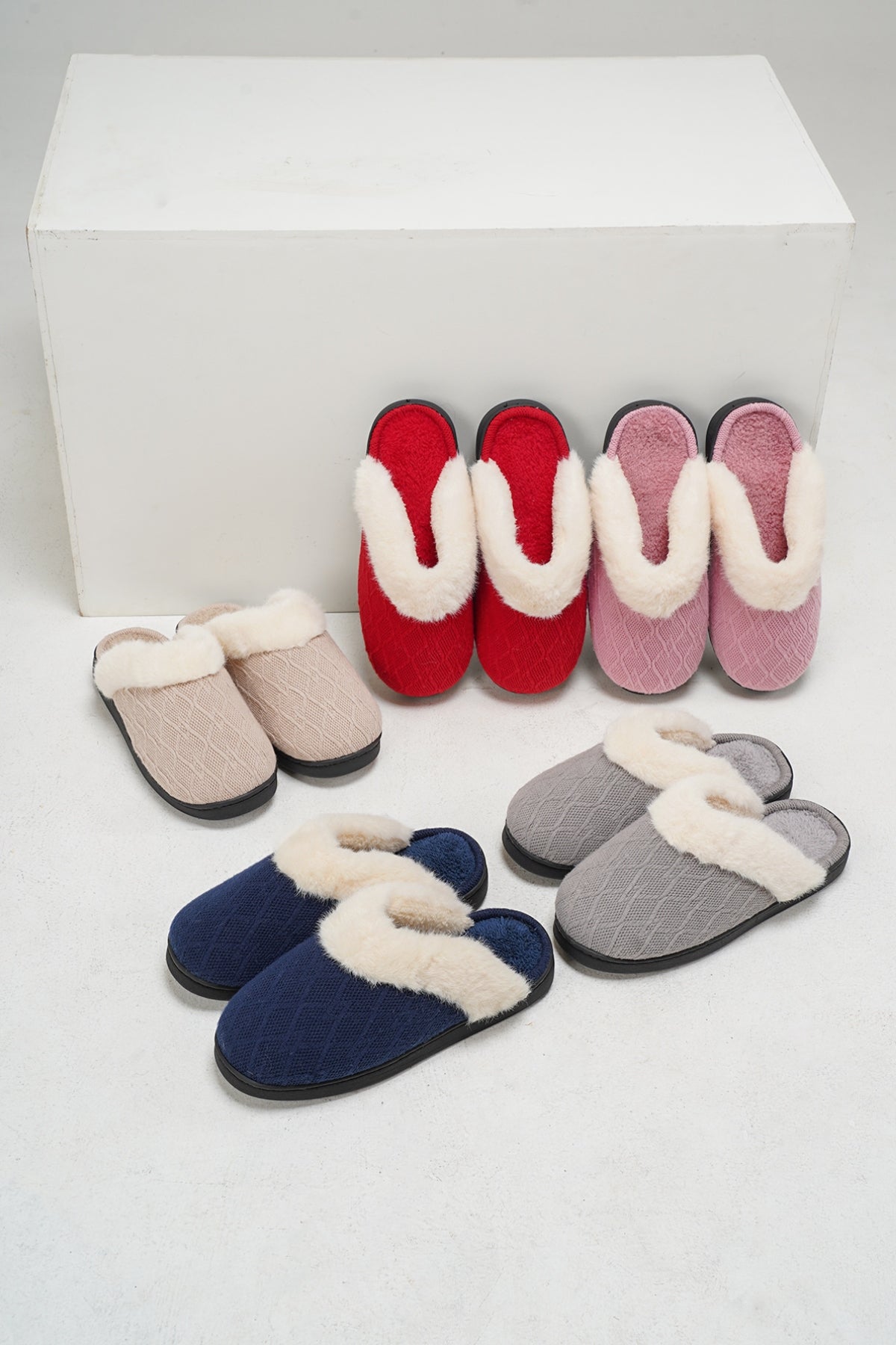 Thermal Faux Fur Round Toe Slippers-SHOES-[Adult]-[Female]-2022 Online Blue Zone Planet