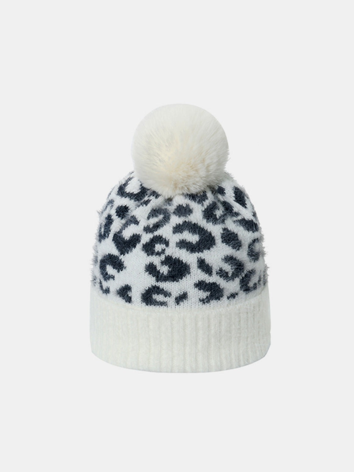 Leopard Hat with Pompom-TOPS / DRESSES-[Adult]-[Female]-White-One Size-2022 Online Blue Zone Planet