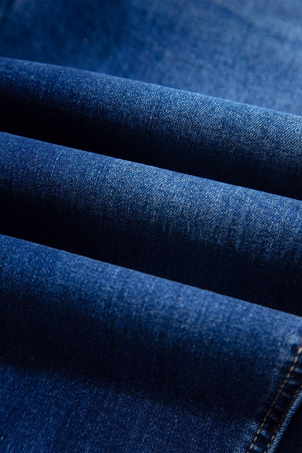 Sail Blue Raw Hem Turnup Loose Ankle-length Jeans-Bottoms/Jeans-[Adult]-[Female]-2022 Online Blue Zone Planet