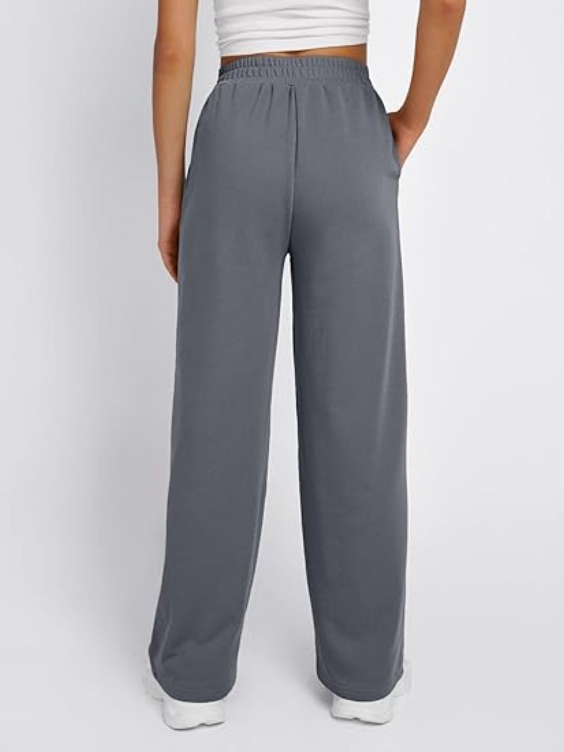 Blue Zone Planet | Elastic Waist Wide Leg Pants-BOTTOMS SIZES SMALL MEDIUM LARGE-[Adult]-[Female]-2022 Online Blue Zone Planet