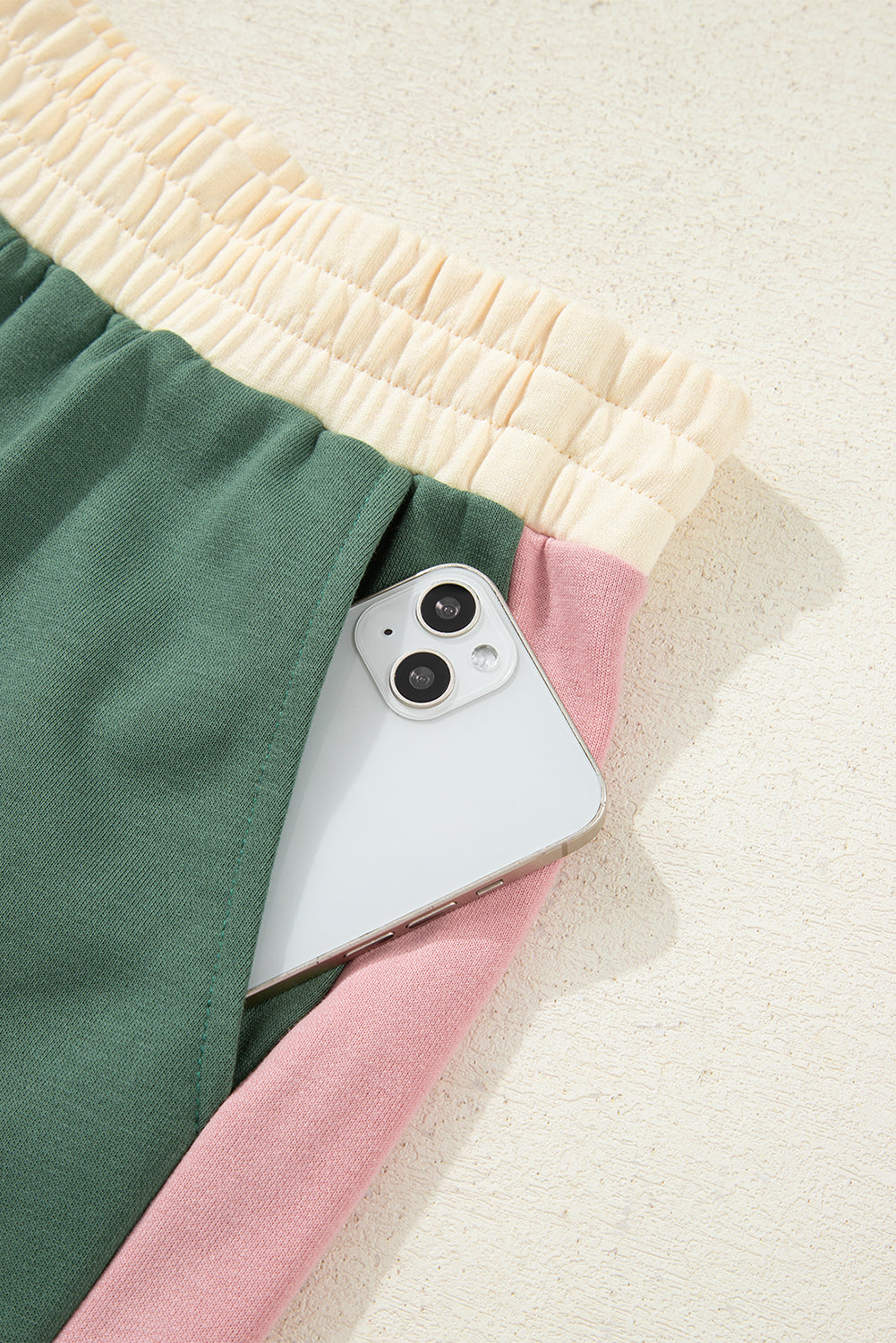 Chestnut 2pcs Color Block Pullover Loose Pant Set-Two Piece Sets/Pant Sets-[Adult]-[Female]-2022 Online Blue Zone Planet