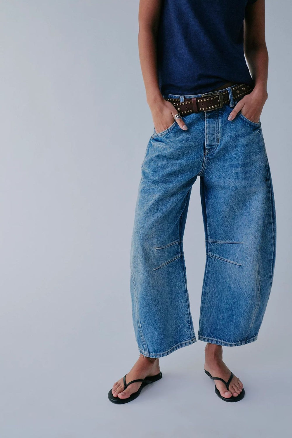 Blue Zone Planet | Wide Leg Jeans with Pockets-BOTTOMS SIZES SMALL MEDIUM LARGE-[Adult]-[Female]-2022 Online Blue Zone Planet