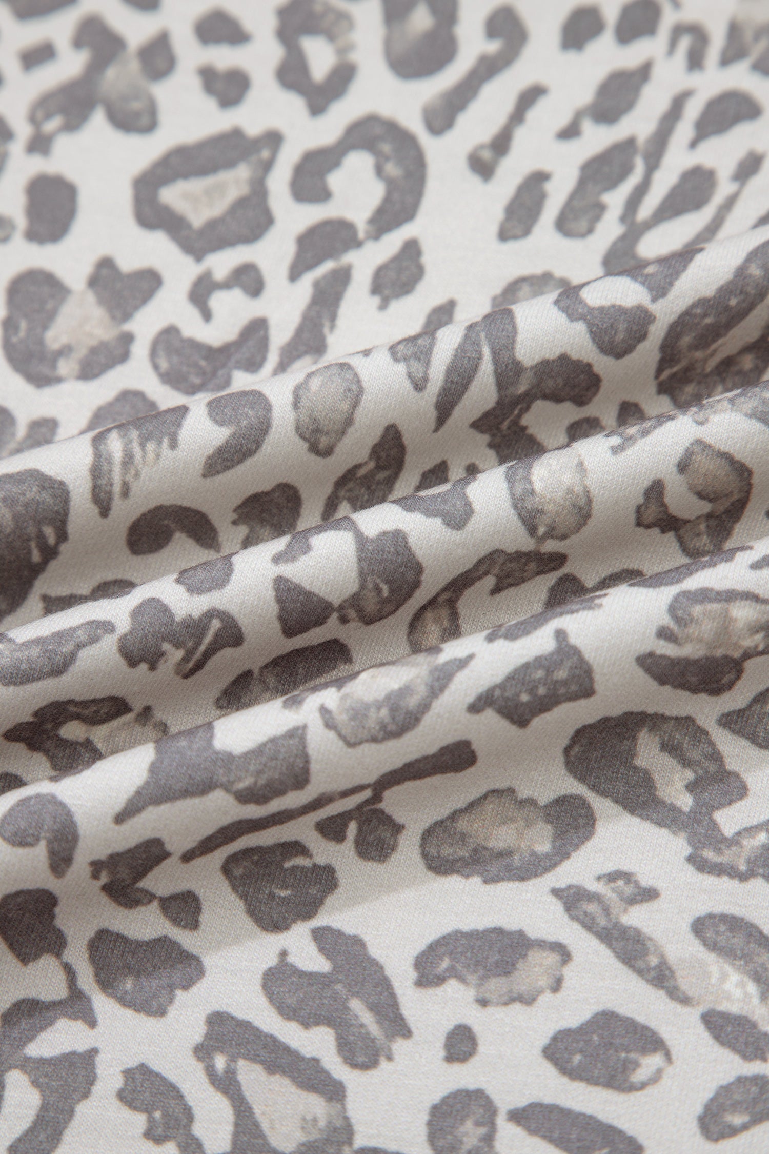 Brown Leopard Print Patchwork Crew Neck Sweatshirt-Tops/Sweatshirts & Hoodies-[Adult]-[Female]-2022 Online Blue Zone Planet