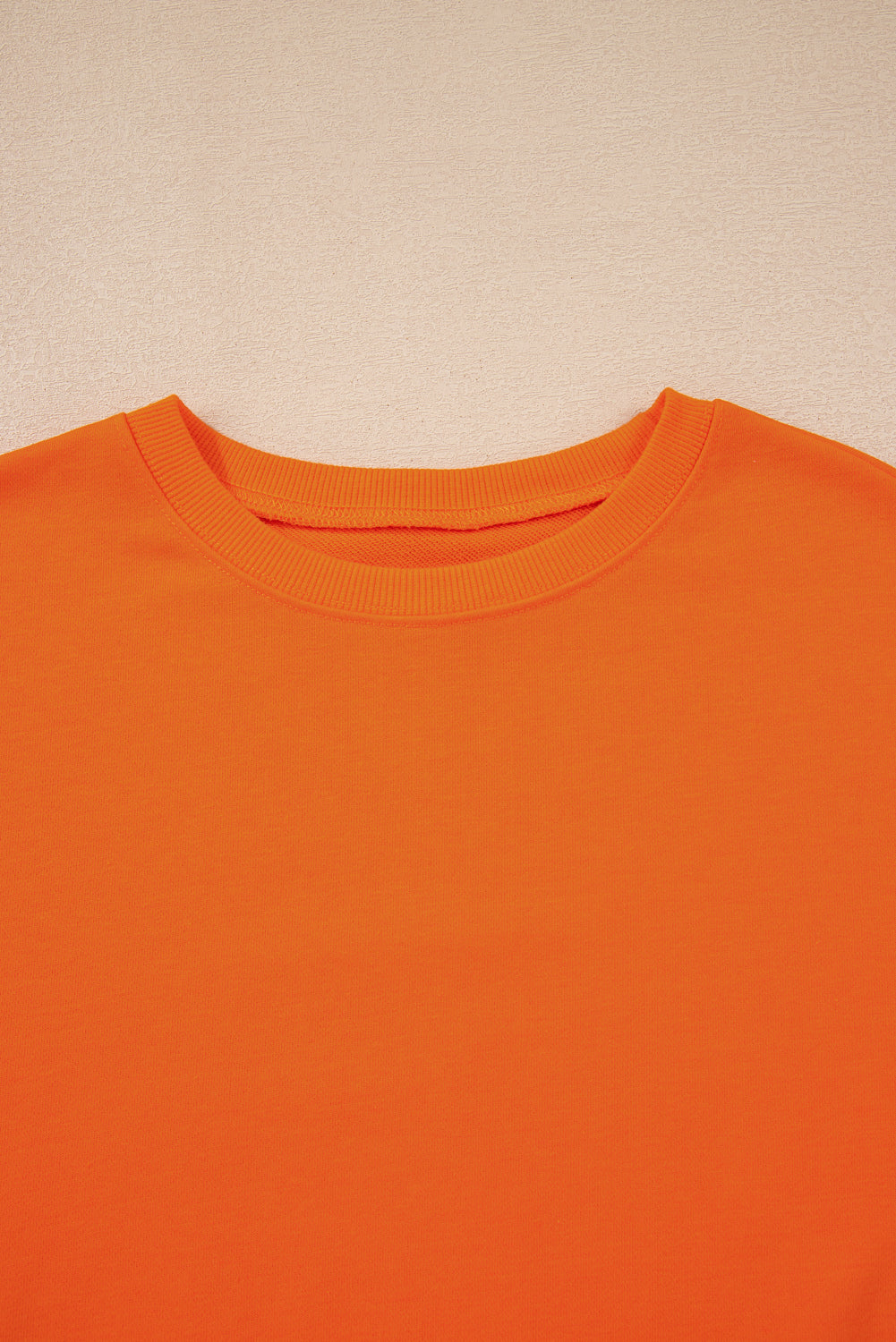 Orange Varsity Stripe Detail Drop Shoulder Pullover Mini Skirt Set-Two Piece Sets/Two Piece Dresses-[Adult]-[Female]-2022 Online Blue Zone Planet