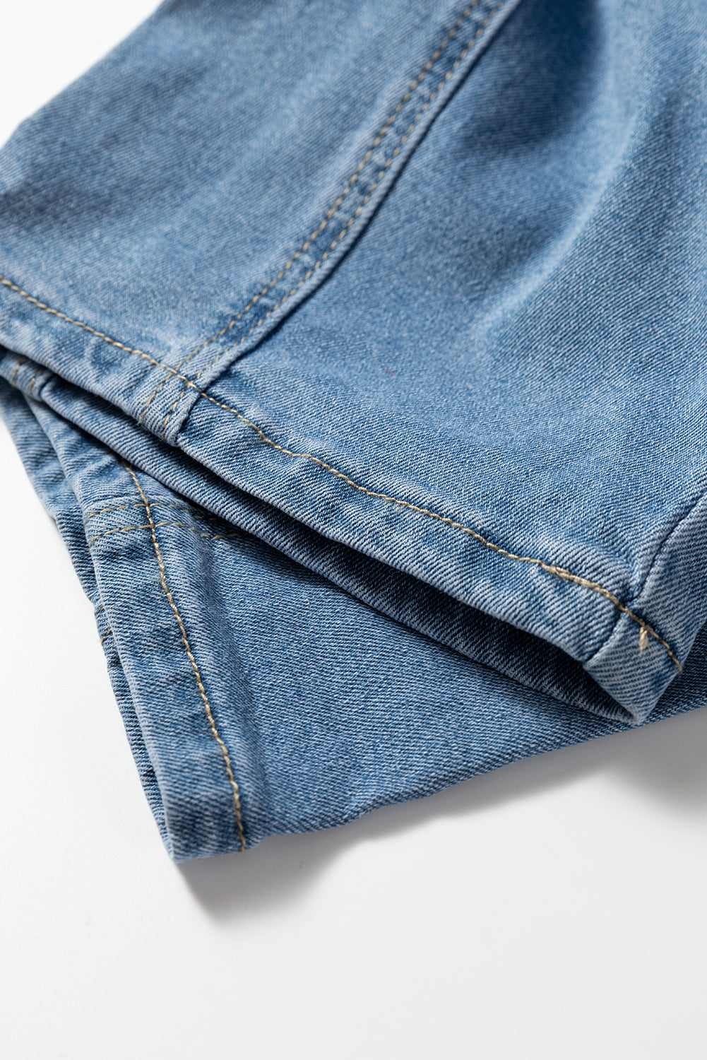 Dusk Blue Adjustable Buckle Barrel Denim Overalls-Bottoms/Jumpsuits & Rompers-[Adult]-[Female]-2022 Online Blue Zone Planet