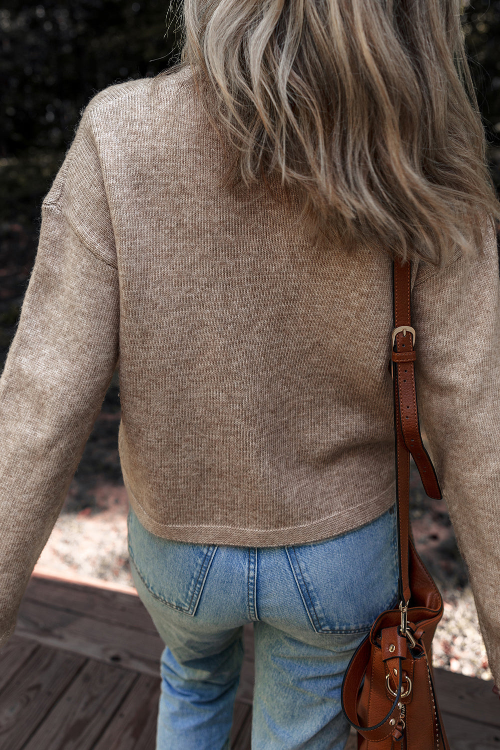 Gray Morn Contrast Colored Dot Detail Drop Shoulder Sweater-TOPS / DRESSES-[Adult]-[Female]-2022 Online Blue Zone Planet