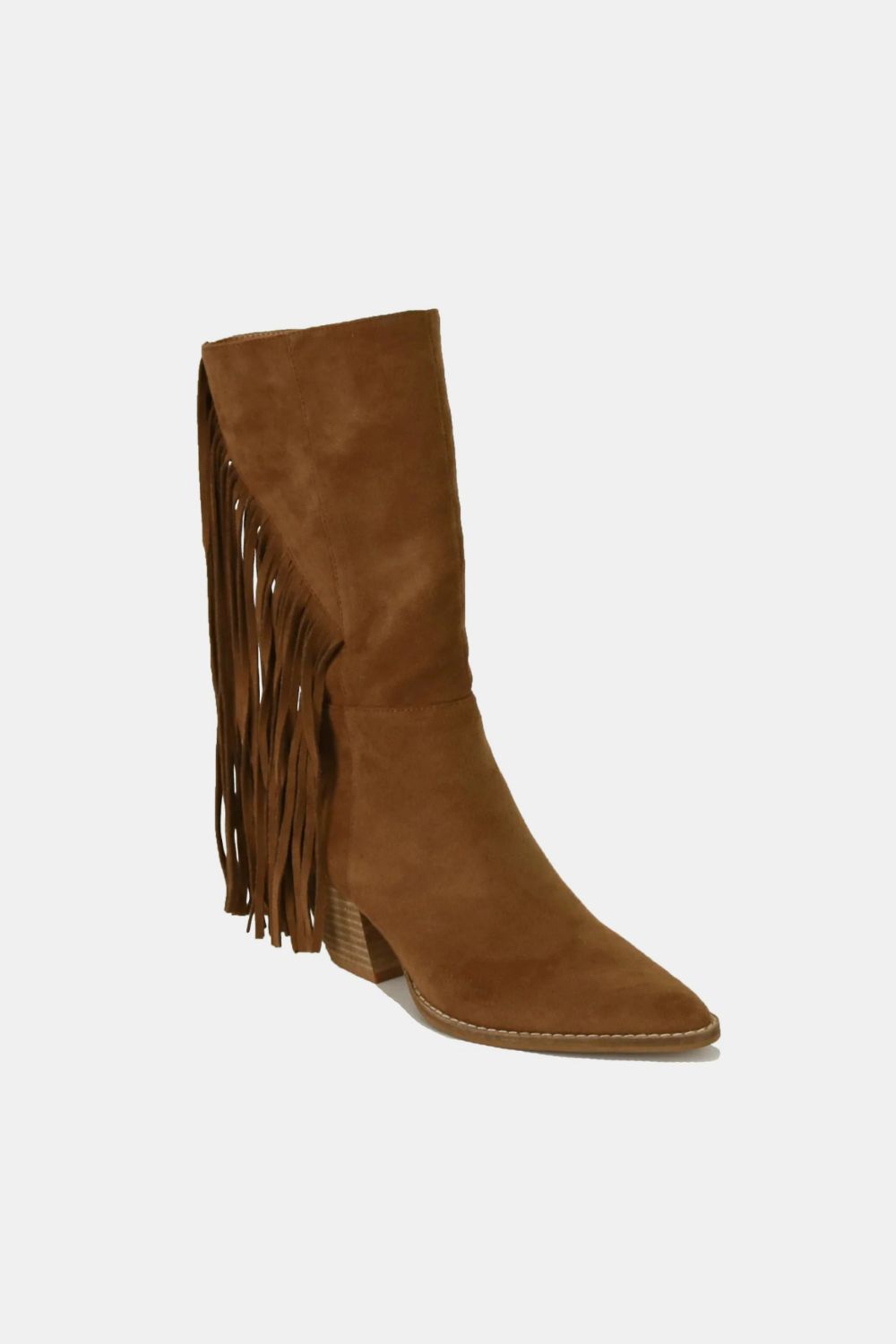 Beast Fashion Suede Fringe Point Toe Boots-COWBOY BOOTS-[Adult]-[Female]-2022 Online Blue Zone Planet