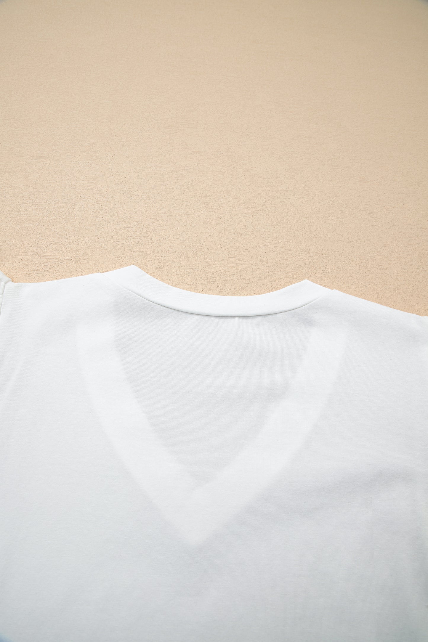 White Eyelet Embroidered Flutter Sleeve Patchwork V Neck Tee-Tops/Tops & Tees-[Adult]-[Female]-2022 Online Blue Zone Planet