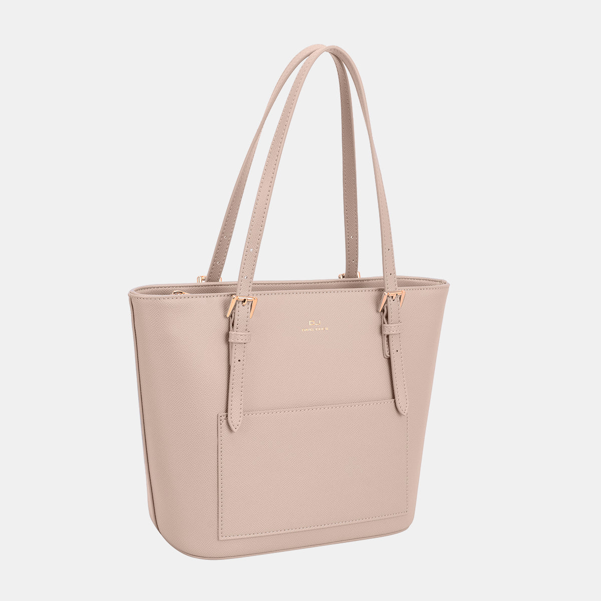 David Jones PU Leather Tote Bag-HANDBAGS-[Adult]-[Female]-Apricot-One Size-2022 Online Blue Zone Planet