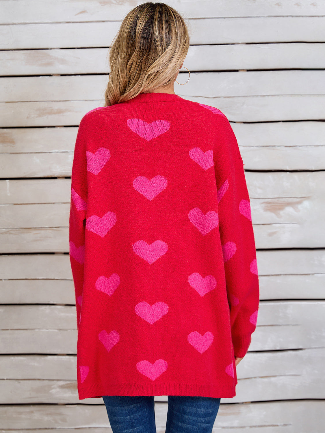 Angel Wings Heart Open Front Long Sleeve Cardigan-TOPS / DRESSES-[Adult]-[Female]-2022 Online Blue Zone Planet