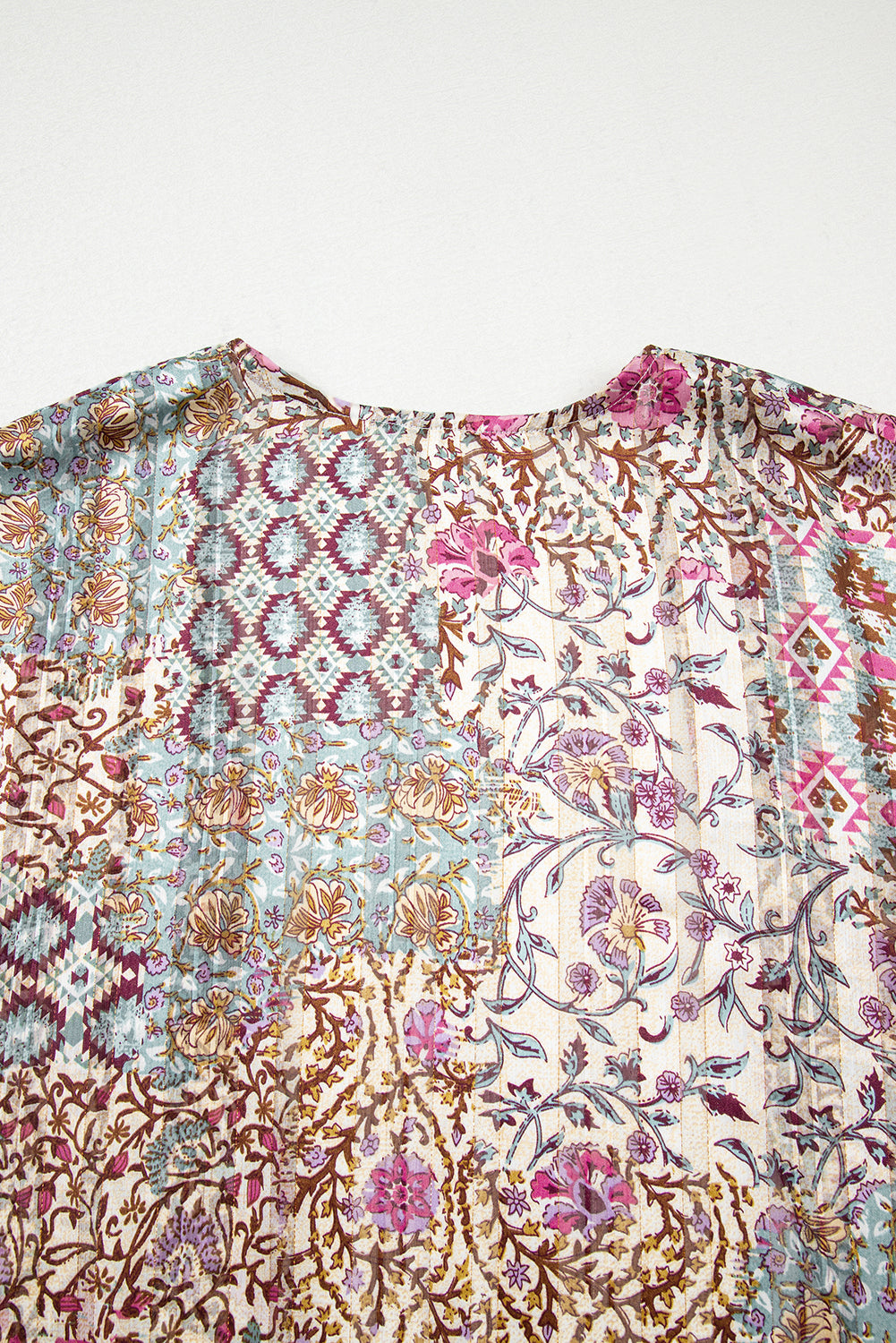 Apricot Floral Print Short Wide Sleeve Open Front Loose Kimono-Outerwear/Kimonos-[Adult]-[Female]-2022 Online Blue Zone Planet