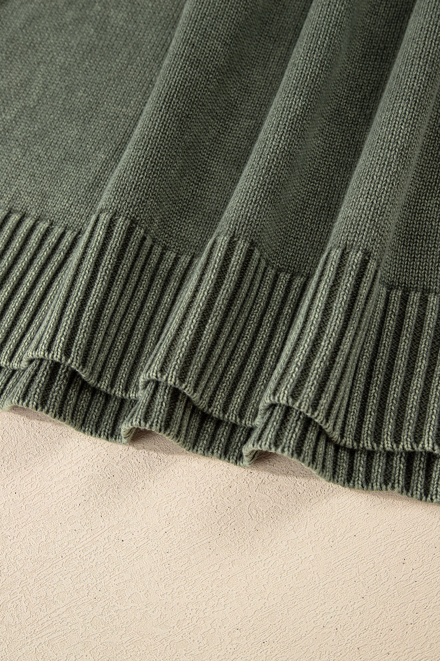 Four Leaf Clover Mineral Wash V Neck Knit Exposed Seam Drop Shoulder Loose Sweater-TOPS / DRESSES-[Adult]-[Female]-2022 Online Blue Zone Planet