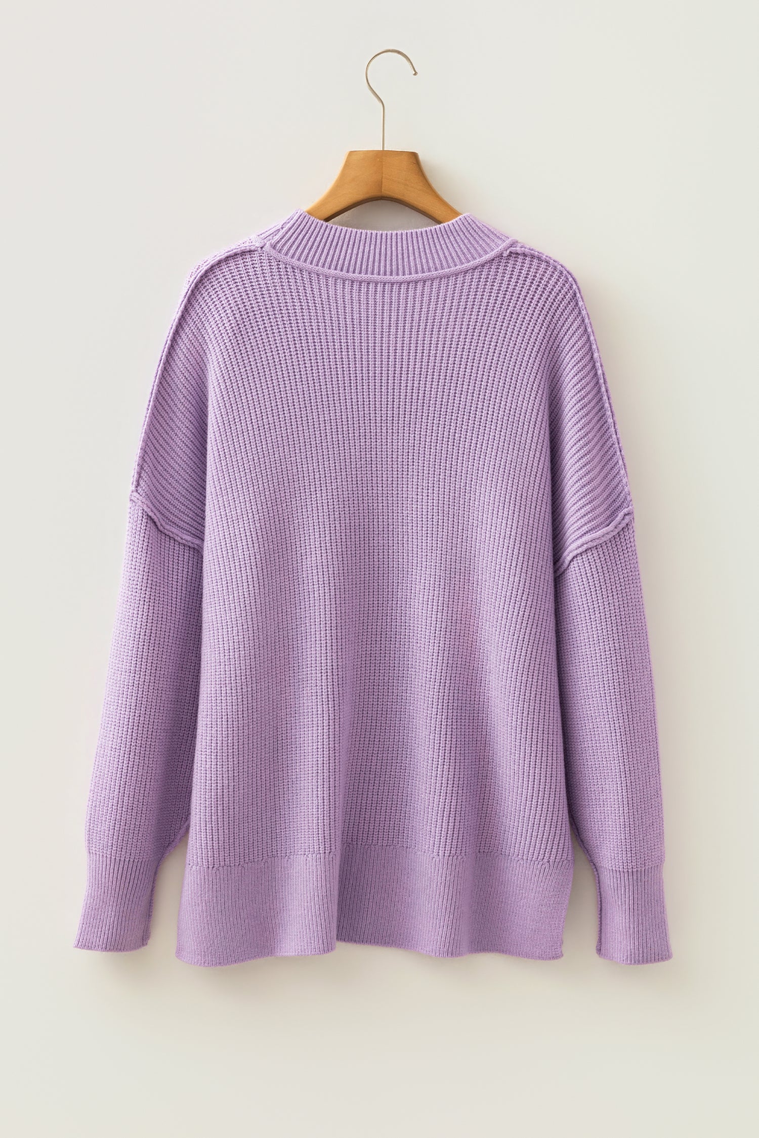 Chestnut Solid Color Mock Neck Oversized Tunic Sweater-TOPS / DRESSES-[Adult]-[Female]-2022 Online Blue Zone Planet