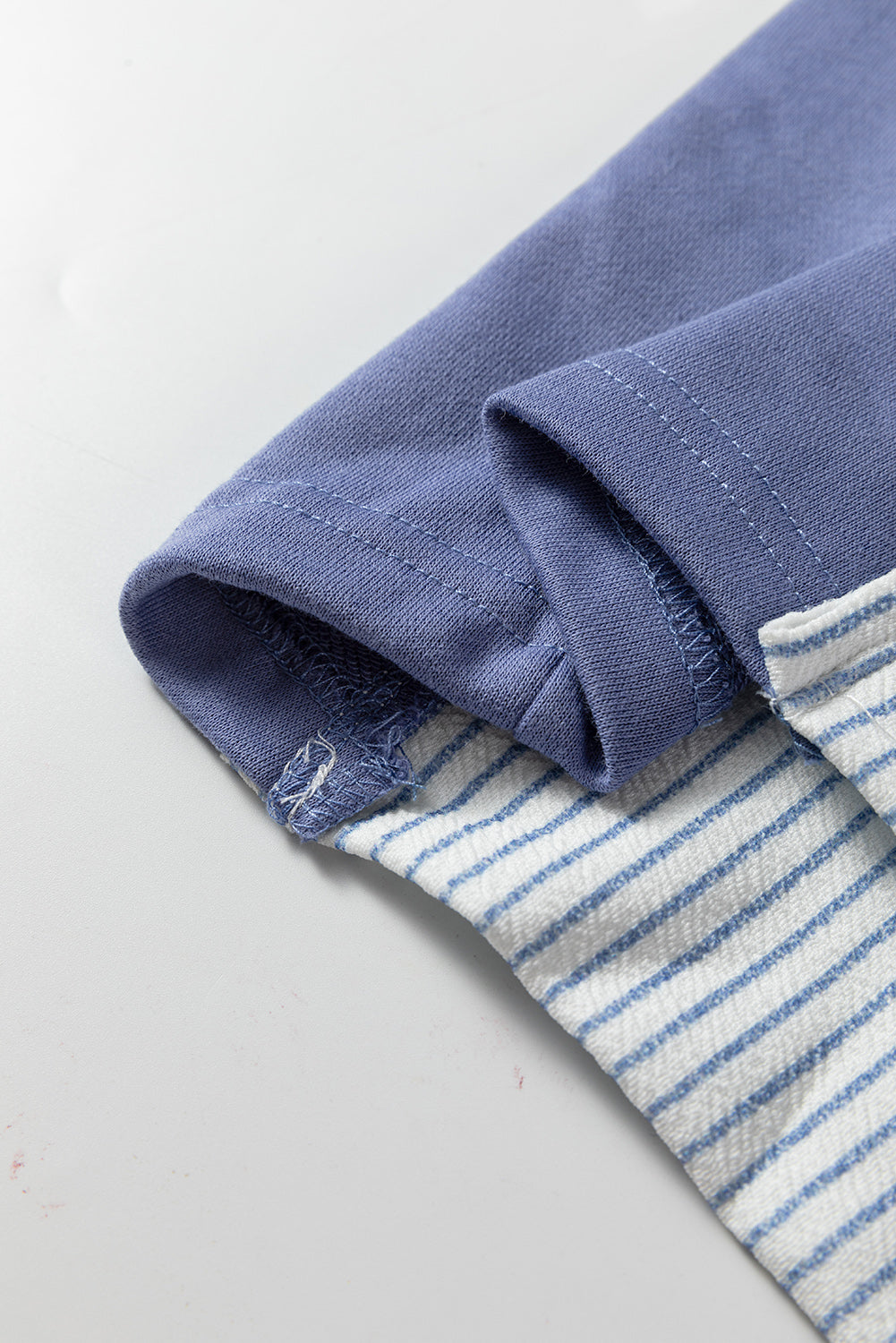 Light Grey Oversized Striped Colorblock Dolman Sleeve Collared Casual Top-Tops/Long Sleeve Tops-[Adult]-[Female]-2022 Online Blue Zone Planet