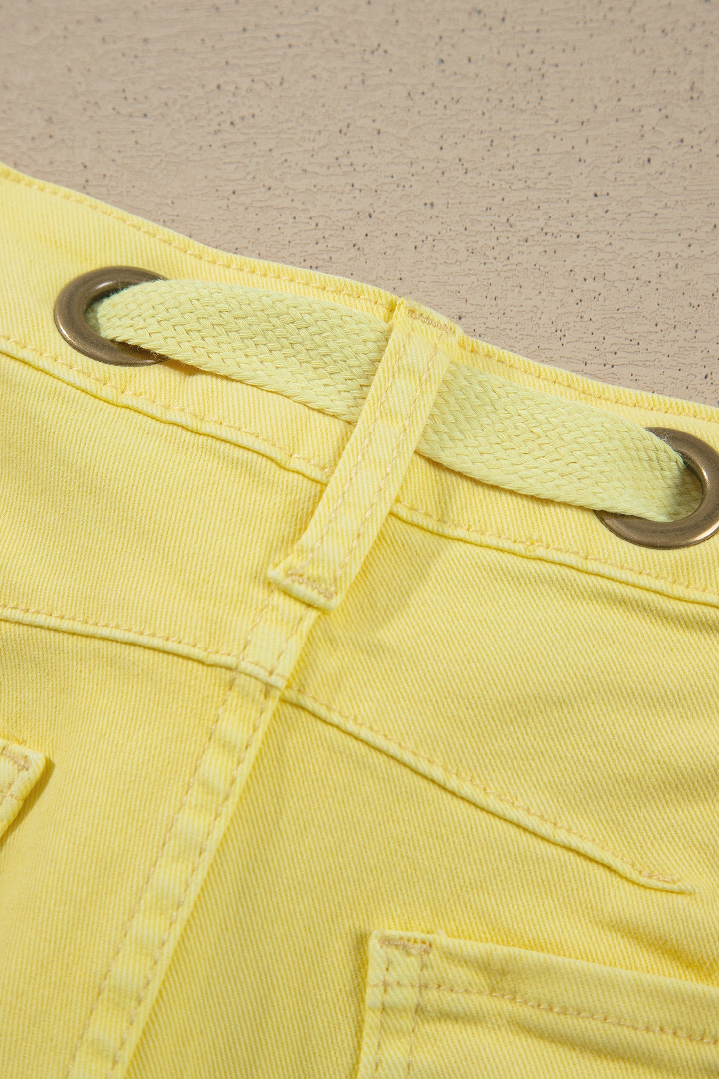 Light Pink Solid Color Grommet Detail Knot Waist Barrel Jeans-Bottoms/Jeans-[Adult]-[Female]-2022 Online Blue Zone Planet