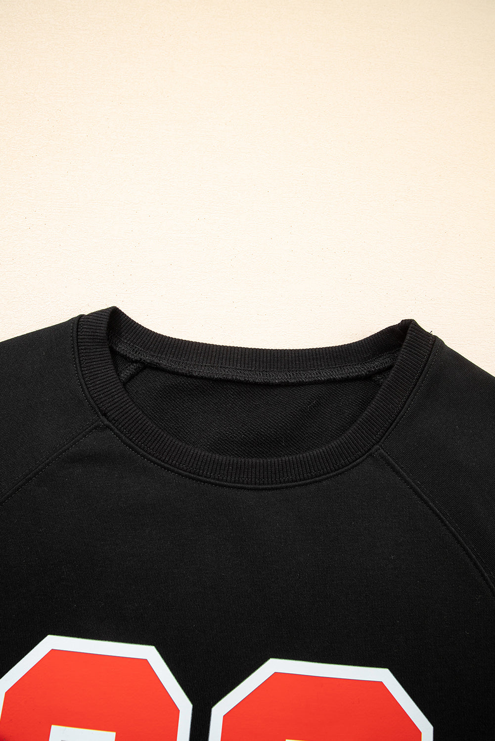 Black Varsity Spirit Striped 89 Graphic Casual Sweatshirt-Tops/Sweatshirts & Hoodies-[Adult]-[Female]-2022 Online Blue Zone Planet