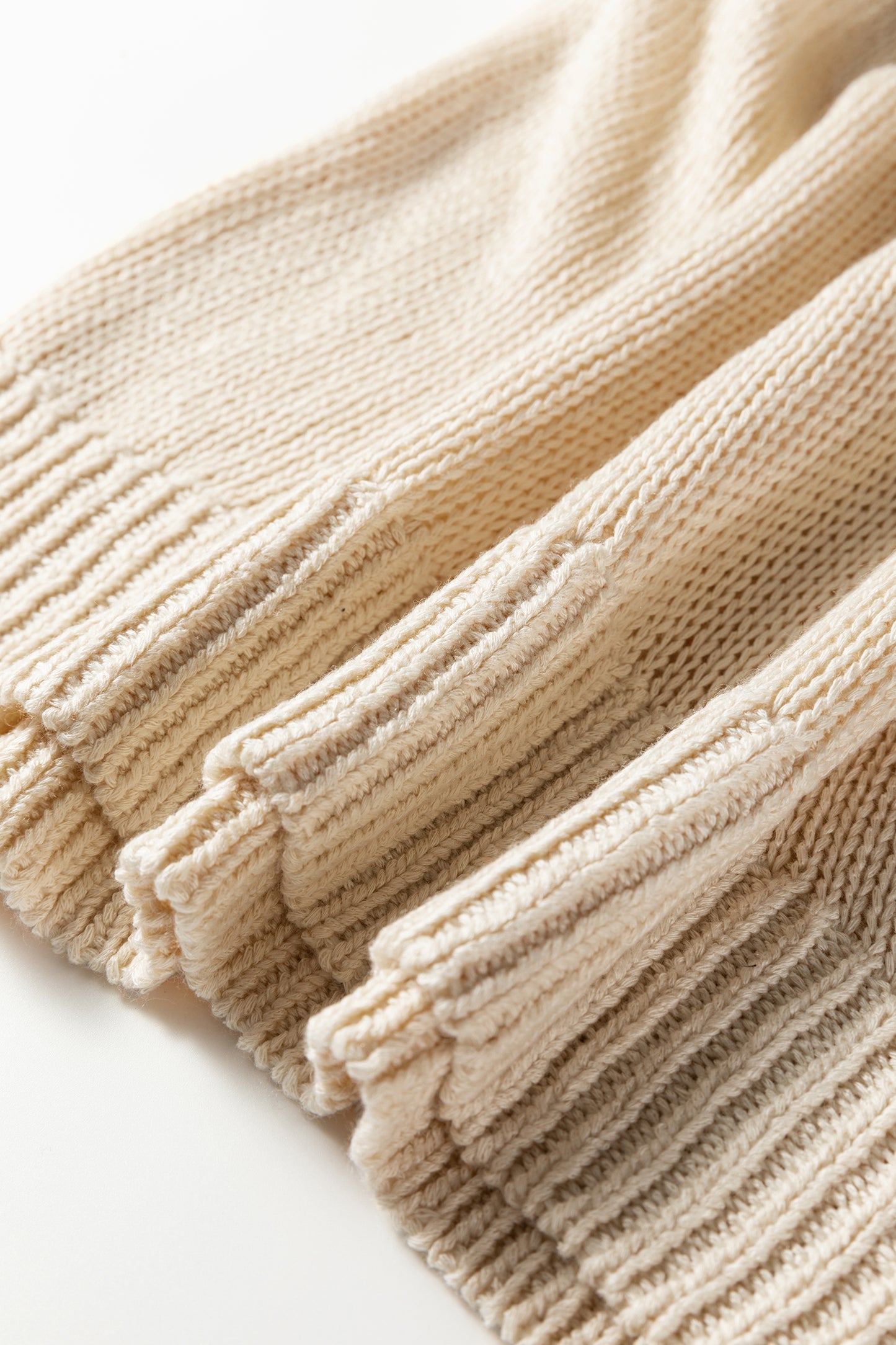 Beau Blue Solid V Neck Pointelle Knit Sleeve Patchwork Sweater-TOPS / DRESSES-[Adult]-[Female]-2022 Online Blue Zone Planet