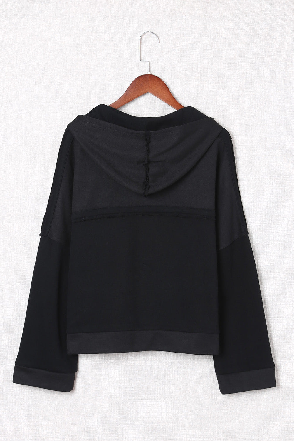 Exposed Seam Long Sleeve Hoodie-TOPS / DRESSES-[Adult]-[Female]-2022 Online Blue Zone Planet