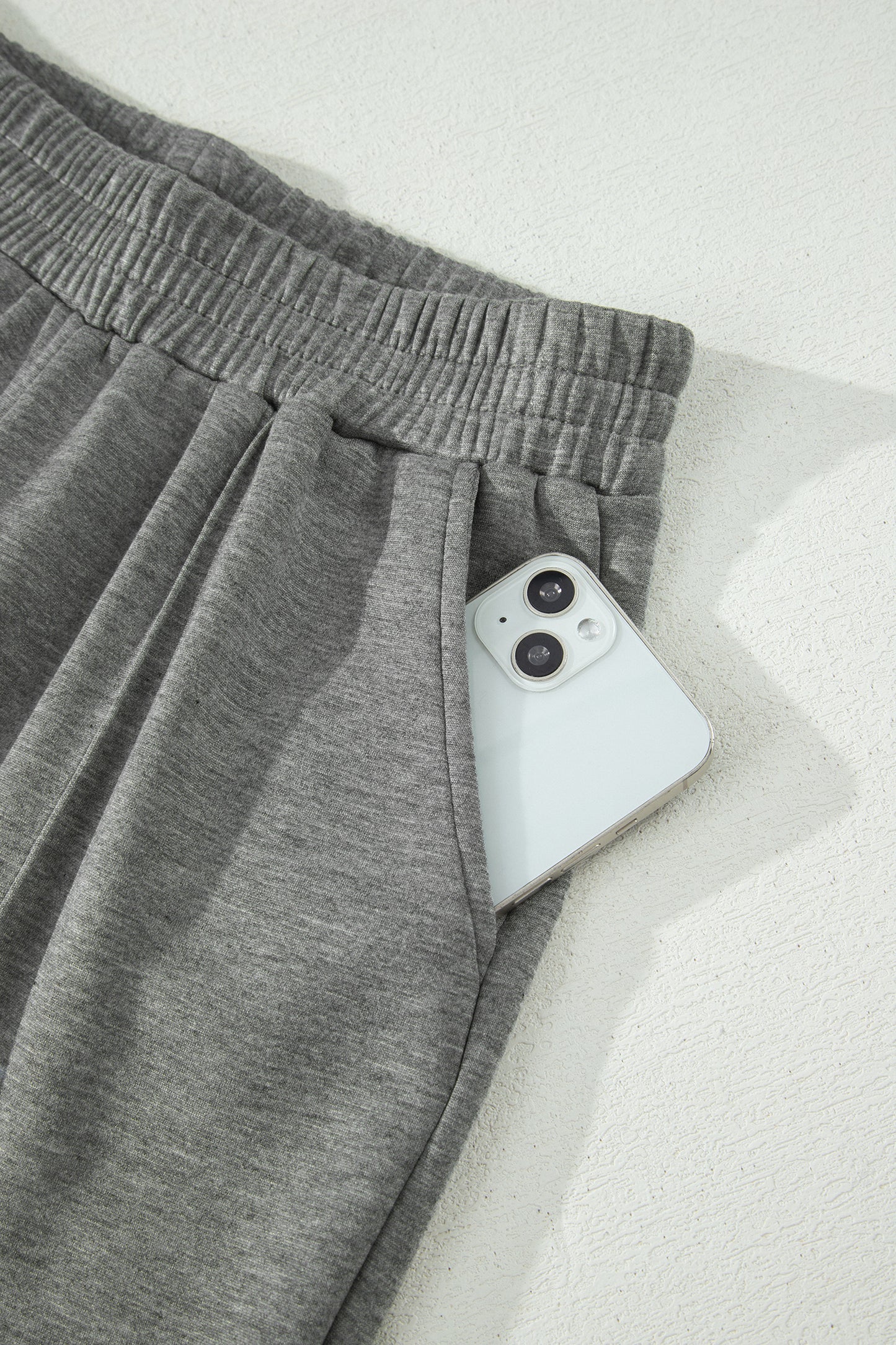 Gray Half Zip Polo Tee Casual Pant Set-Two Piece Sets/Pant Sets-[Adult]-[Female]-2022 Online Blue Zone Planet