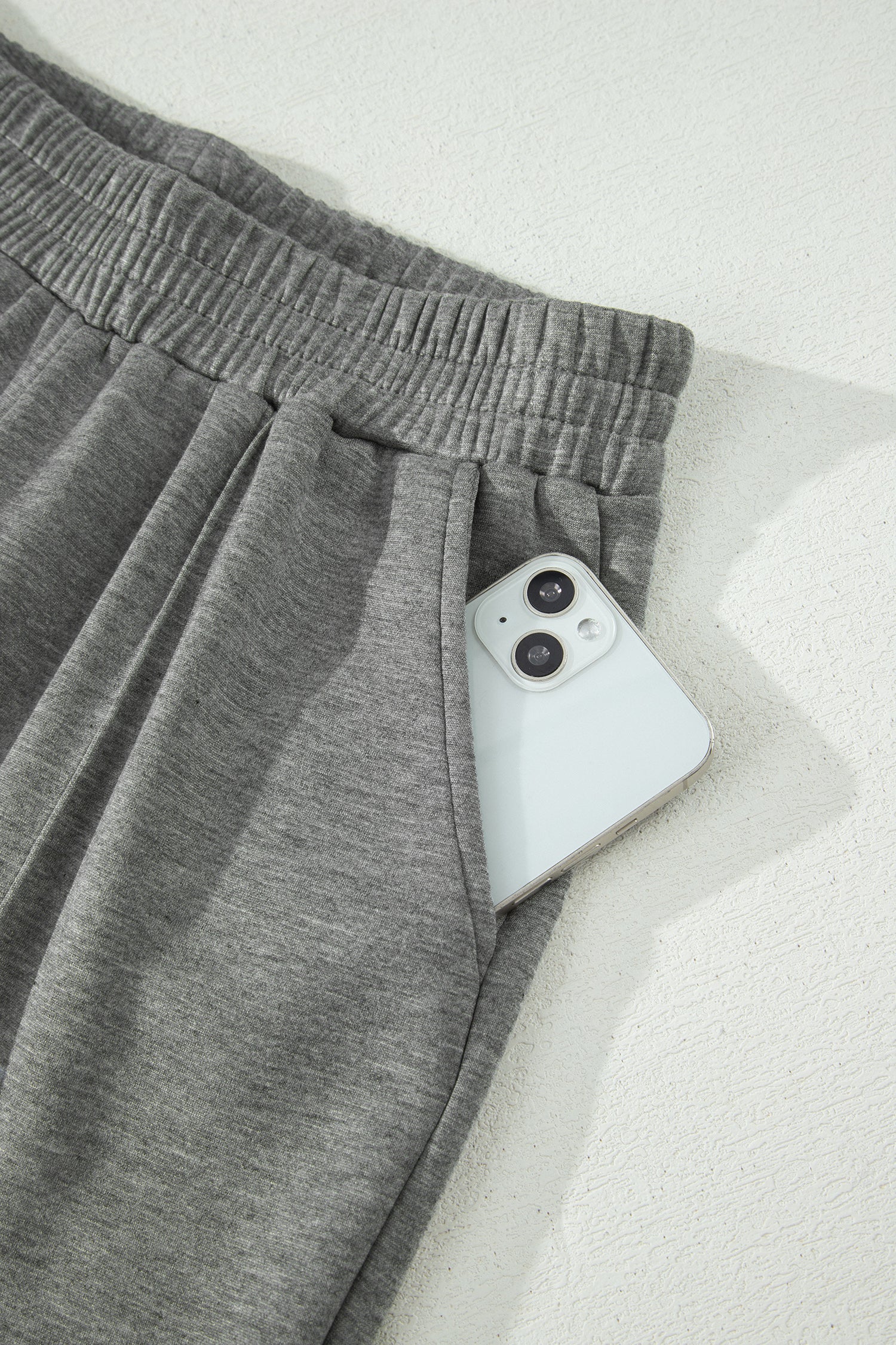 Gray Half Zip Polo Tee Casual Pant Set-Two Piece Sets/Pant Sets-[Adult]-[Female]-2022 Online Blue Zone Planet