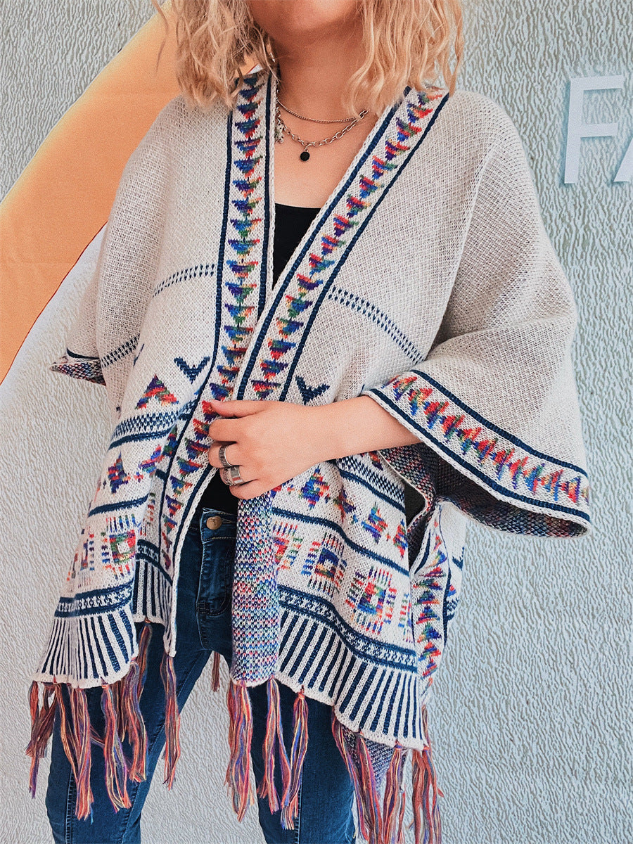 Fringe Open Front Cardigan-TOPS / DRESSES-[Adult]-[Female]-Apricot-One Size-2022 Online Blue Zone Planet