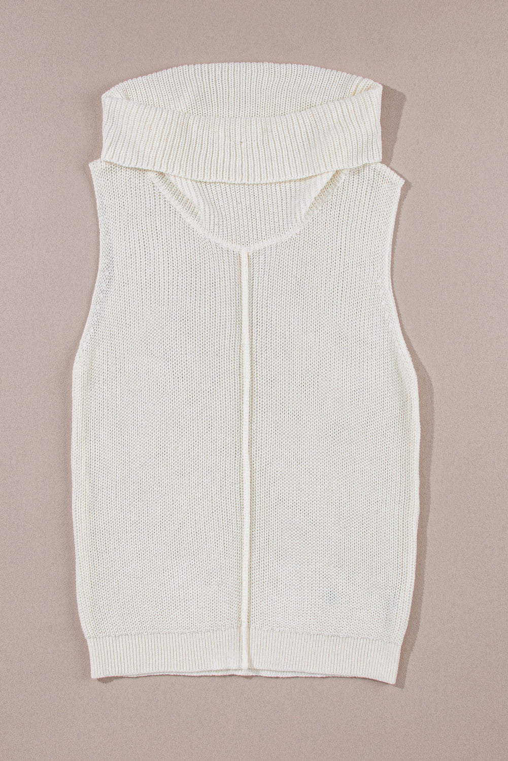 Central Seam Turtleneck Sleeveless Sweater Vest-TOPS / DRESSES-[Adult]-[Female]-2022 Online Blue Zone Planet