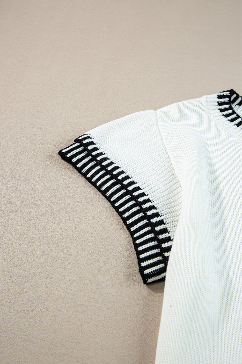Round Neck Short Sleeve Knit Top-TOPS / DRESSES-[Adult]-[Female]-2022 Online Blue Zone Planet