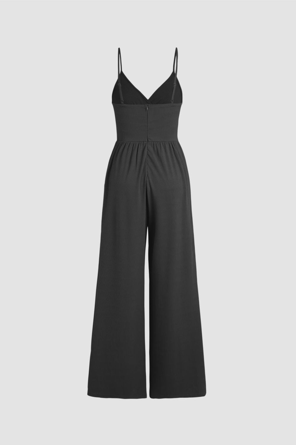 Surplice Spaghetti Strap Wide Leg Jumpsuit-TOPS / DRESSES-[Adult]-[Female]-2022 Online Blue Zone Planet