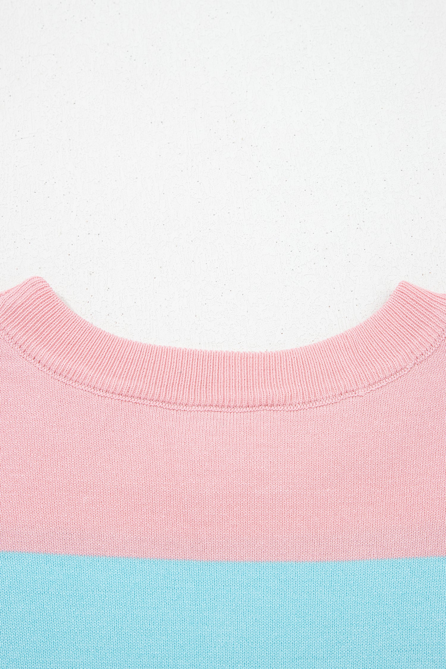 Black Stripe Colorblock Striped Knitted T Shirt-TOPS / DRESSES-[Adult]-[Female]-2022 Online Blue Zone Planet